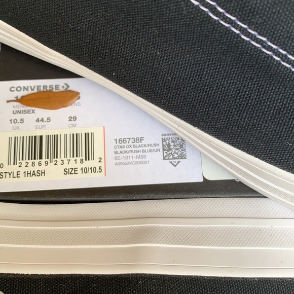CONVERSE CTAS OX BLACK/RUSH BLACK/RUSH BLUE WMNS - Picture 13 of 14